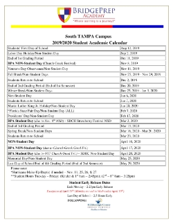 2019 - 2020 Student Academic Calendar Already Complete!